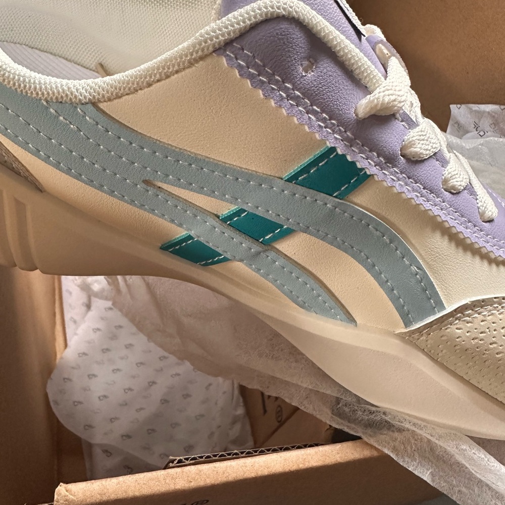 Cream, Light Blue & Lilac Women's Low-Top Sneakers